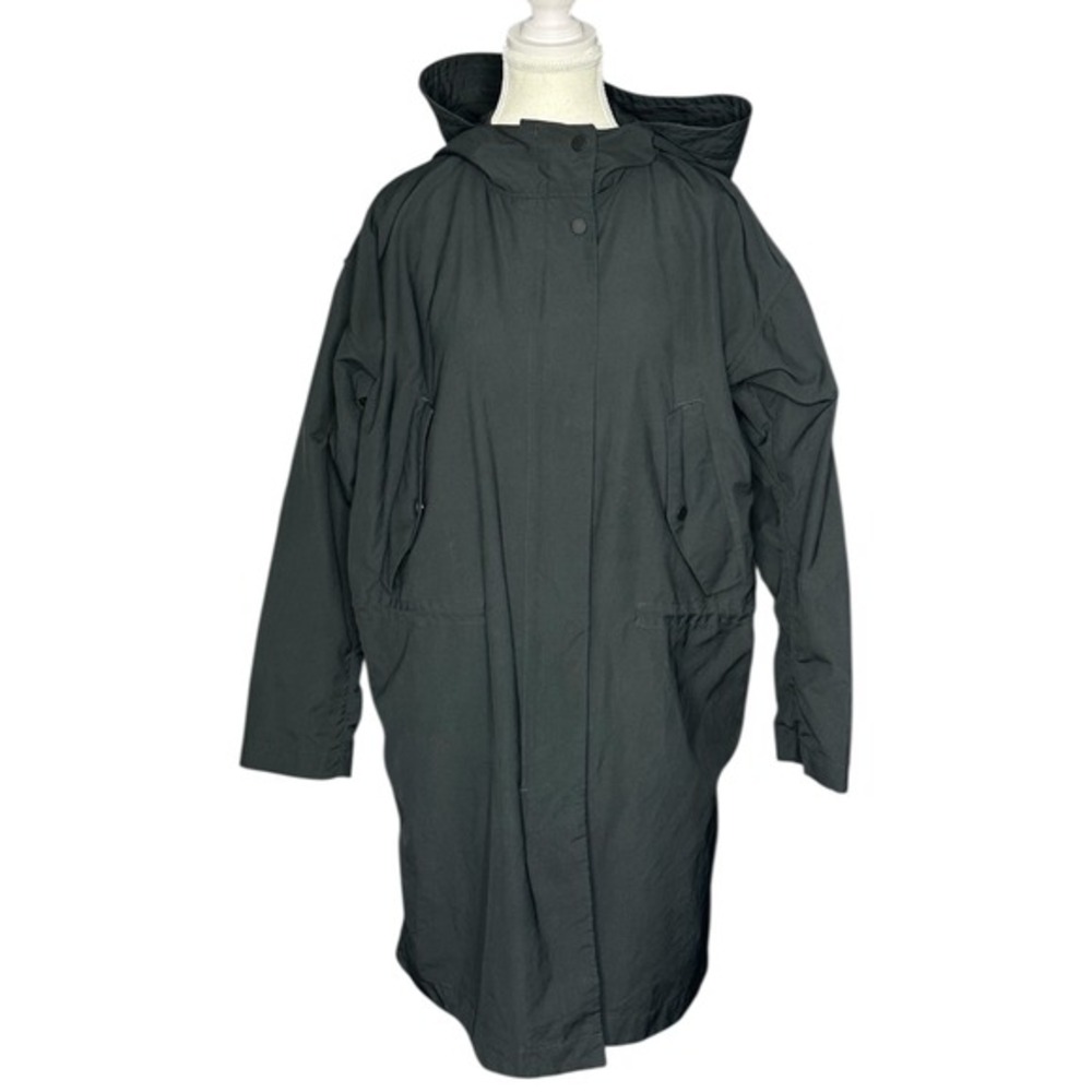 Everlane City Anorak Hooded‎ Black Water Resistant Drawstring Waist Jacket Small
